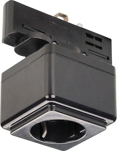 Steckdose mit Adpater für 3 Phasen Stromschienen schwarz von EUTRAC