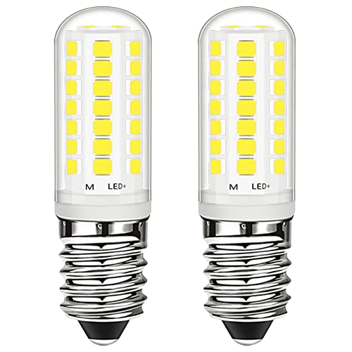 E14 LED Glühbirne 3W 6000K Kaltweiß Entspricht 28W Halogen birne, E14 LED Lampe 360LM für Gefrierschrank Dunstabzugshaube Nähmaschine, Kein Flackern, RA>85, AC220-240V, 2er Pack Euxper von Euxper