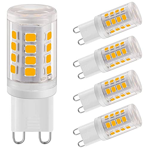 G9 LED Lampen 2W Warmweiß 2700K, 280LM G9 LED Glühbirne, Entspricht 28W Halogen birne, Kein Flackern LED G9 Leuchtmittel, AC 220-240V, 360°Abstrahlwinkel, 5er Pack von Euxper