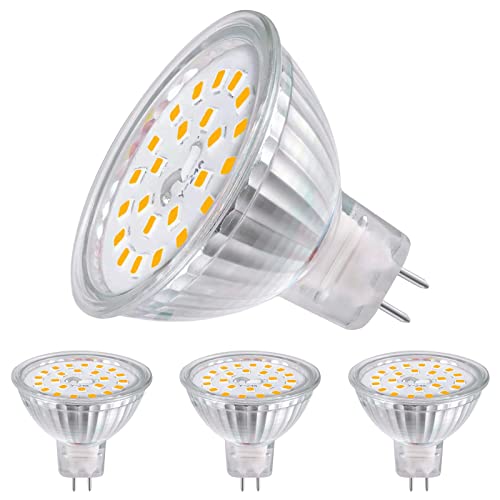 Euxper MR16 GU5.3 LED Lampen 5W Warmweiss 2700K Ersatz für 40W Halogenstrahler, 500LM, GX5.3 Sockel LED Spot, nicht dimmbar, 12V AC/DC, CRI> 85 Ra, 120°Abstrahwinkel, 4er Set von Euxper