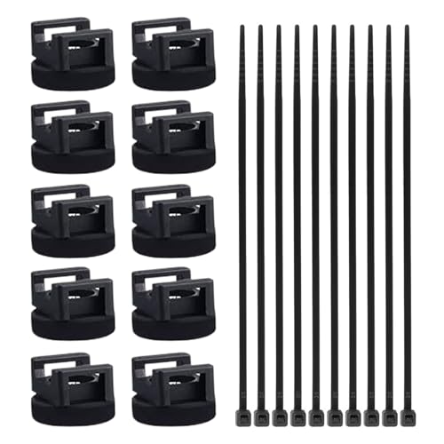 Euyehn Magnetischer Kabelhalter - Handy-Kabel Organizer 10er Set - Tragbarer Wiederverwendbarer Magnet-Halter mit Kabelbindern für Auto Nachttisch Schreibtisch Büro Studentenzimmer Computer Euyehn Magnetischer Kabelhalter - Handy-Kabel Organizer 10er Set - Tragbarer Wiederverwendbarer Magnet-Halter mit Kabelbindern für Auto Nachttisch Schreibtisch Büro Studentenzimmer Computer von Euyehn