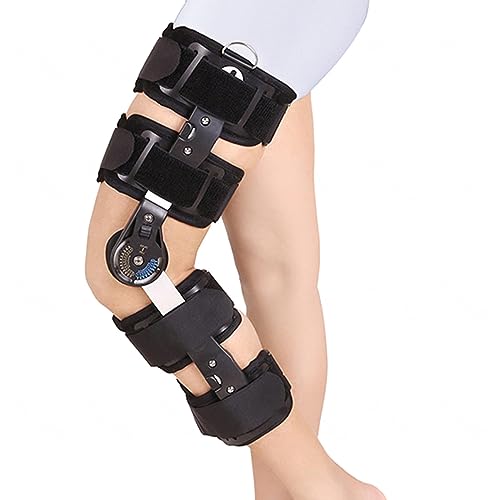 EvAnem Kniebandage mit Gelenken, verstellbar, stabilisiert Beinhilfen nach Verletzungen, fördert die Erholung von Beinbrüchen, stabilisiert die Schiene, Rehabilitation Posope von EvAnem