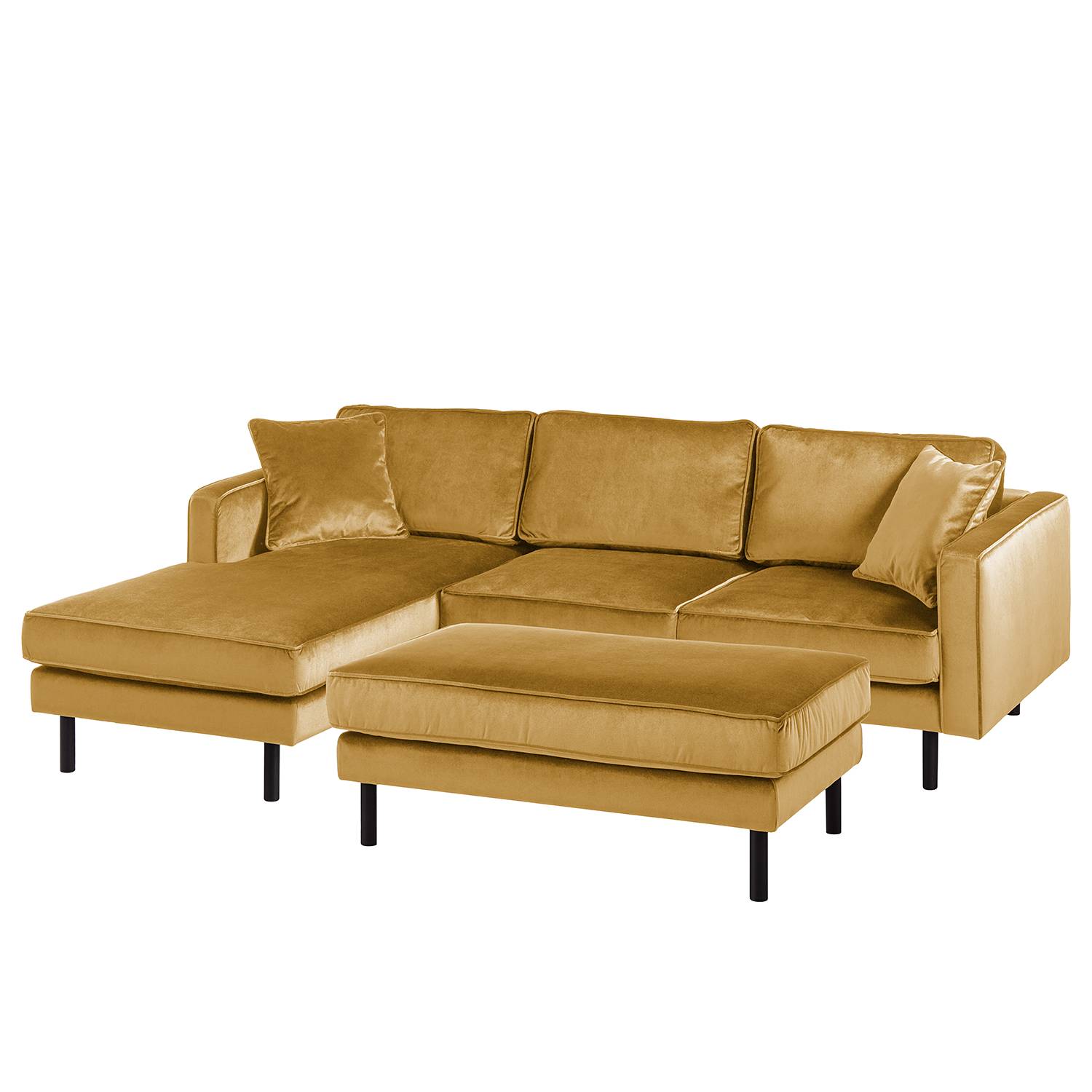 Ecksofa Edina Honig Samt 240x81x164 cm von kollected