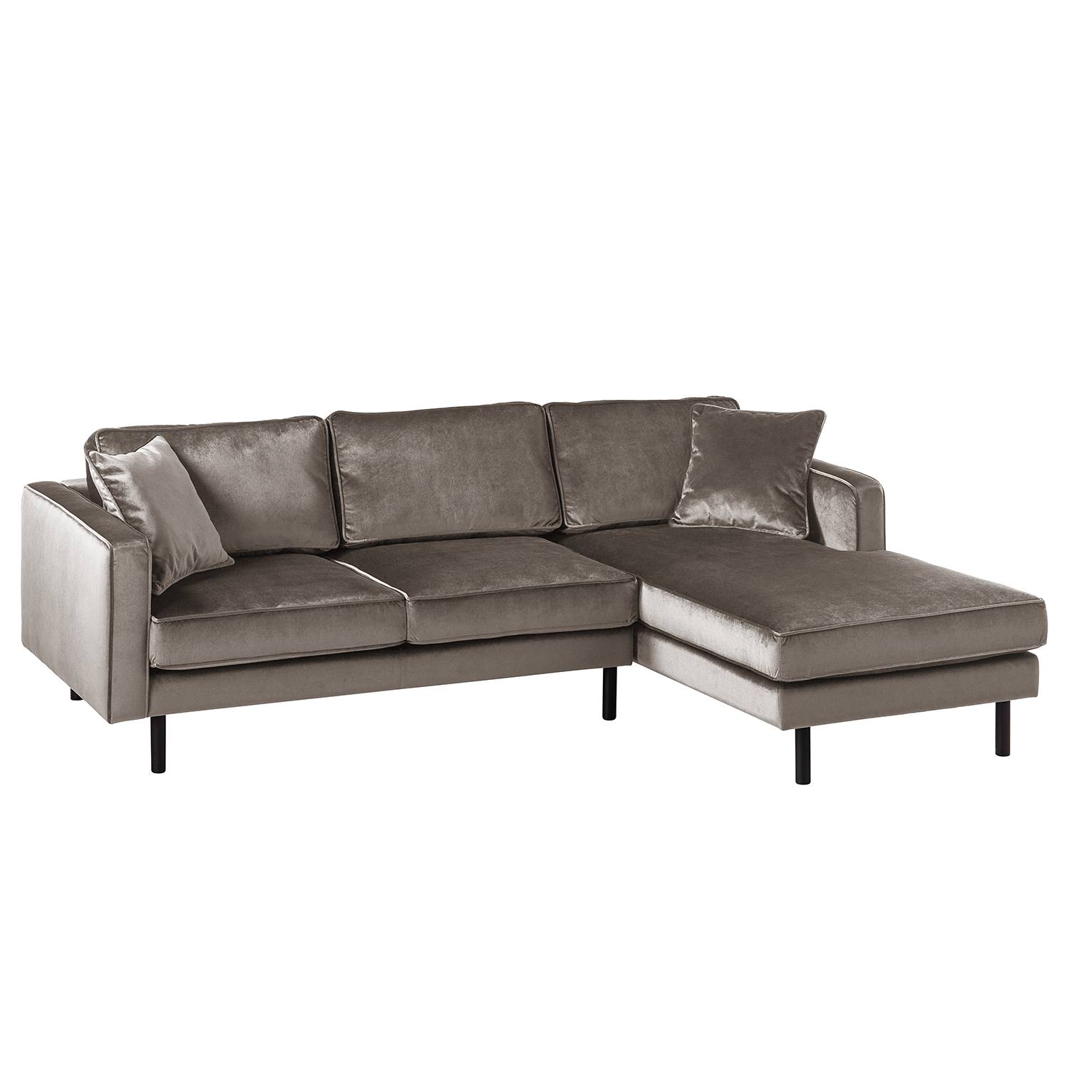 Ecksofa Edina Muskat Samt 240x81x164 cm von kollected