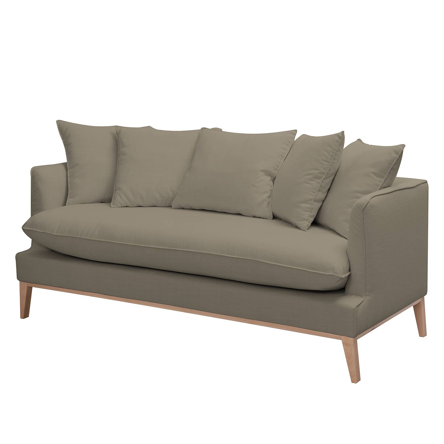 Sofa Lavina 3-Sitzer Cappuccino Webstoff 187x95x85 cm von Maison Belfort