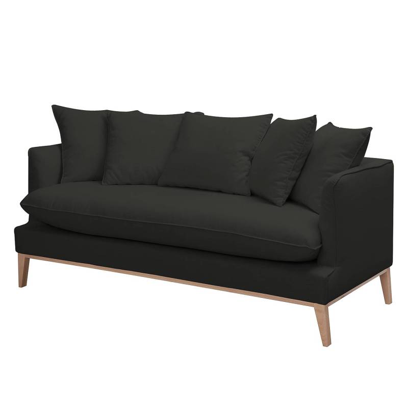 Sofa Lavina 3-Sitzer Dunkelgrau Webstoff 187x95x85 cm von Maison Belfort