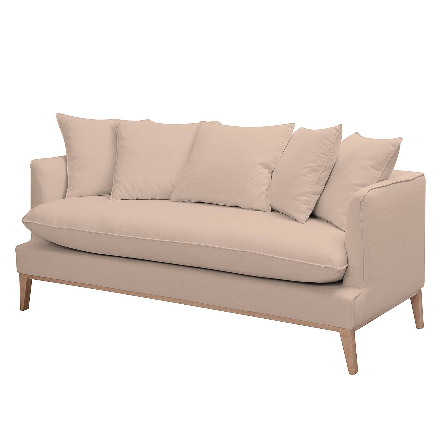 Sofa Lavina 3-Sitzer Rose Webstoff 187x95x85 cm von Maison Belfort