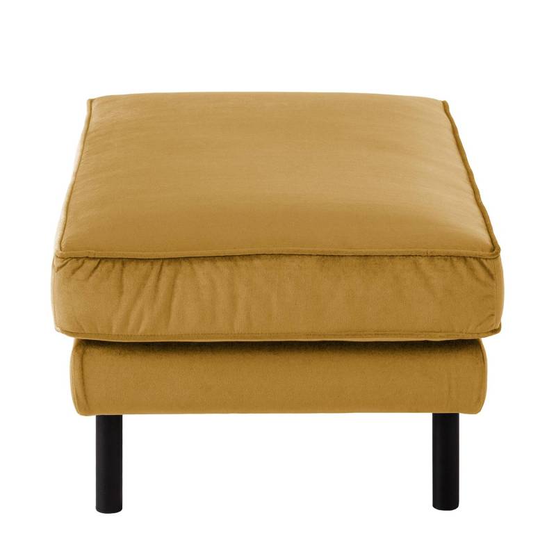 home24 Sitzbank Samt 111 x 45 x 66cm Gelb/Honig von home24