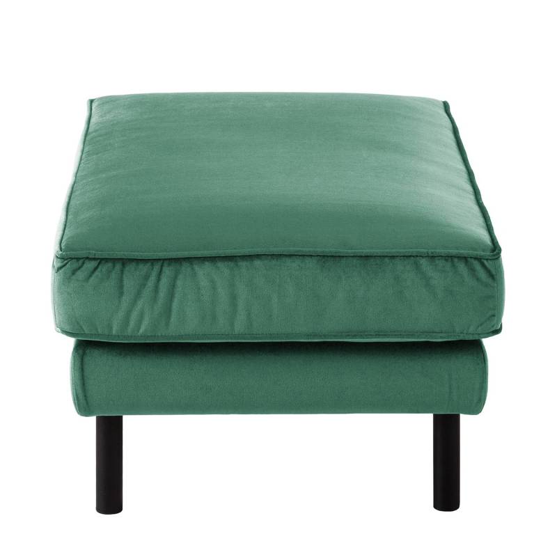 home24 Sitzbank Samt 111 x 45 x 66cm Grün/Meeresgrün von home24