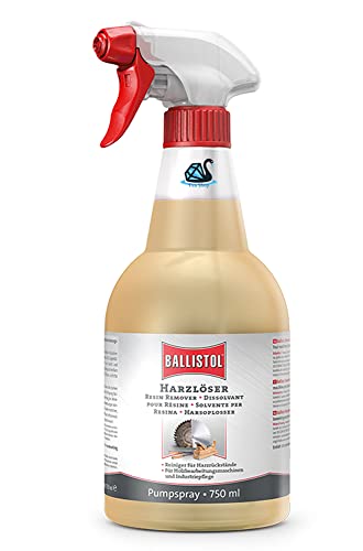 Eva Shop® Ballistol Premium Harzlöser Harz-Entferner | Baumharz-Entferner Spray | Reiniger für Kettensägen, Motorsägen, Heckenschere, Sägeketten, Kreissäge, Hobel uvm. NEUHEIT 750ml Sprühflasche von Liakai