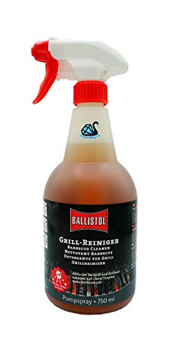 Eva Shop® NEUHEIT Ballistol Premium Grillreiniger | Spezialreiniger zur Grill Reinigung nach dem Grillen | Biologisch abbaubarer Grill-Reiniger 750ml von Eva Shop