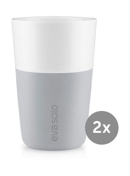 2 Cafe-Latte-Becher 0,36l Marble grey von Eva Solo