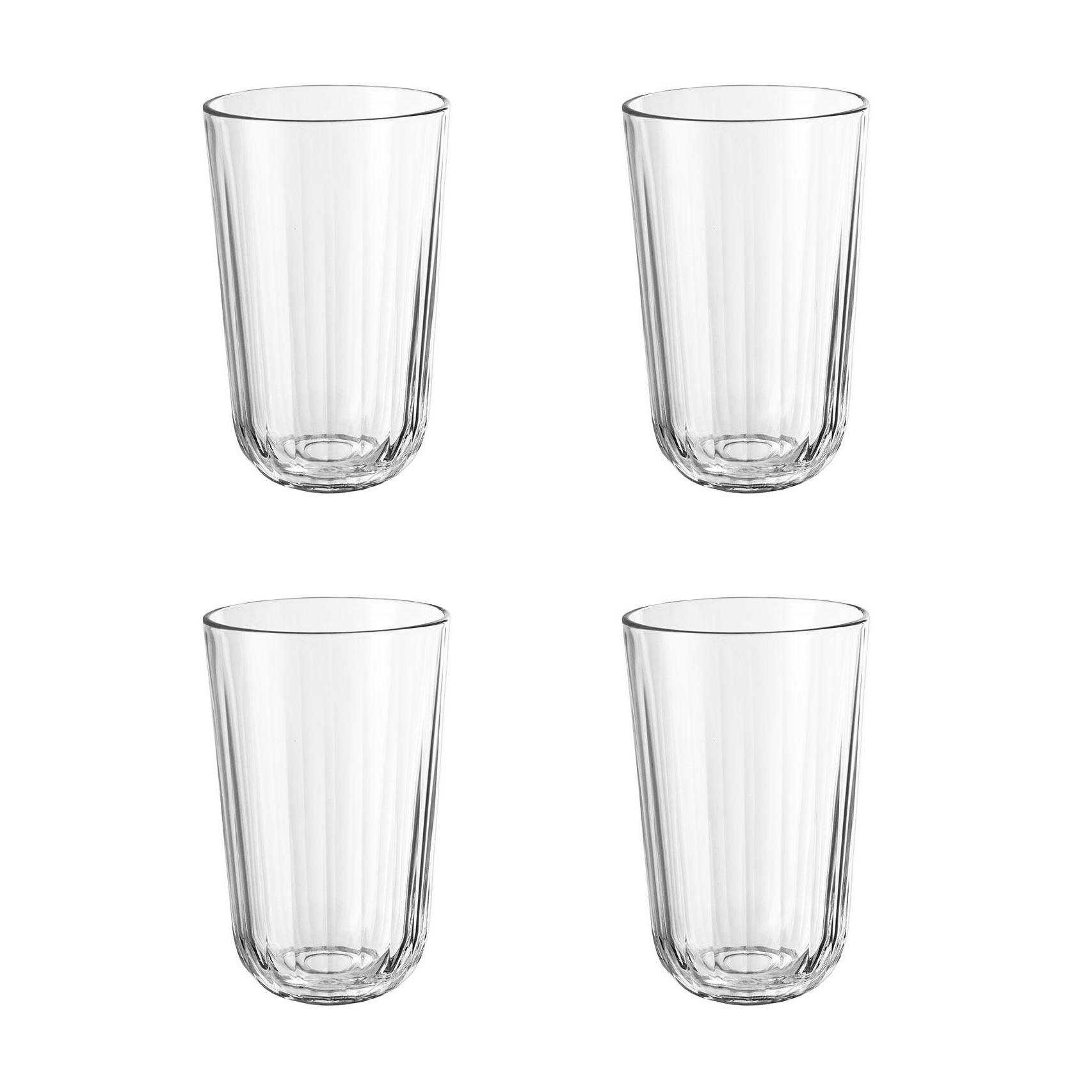 Eva Solo - Facetten Glas 4er Set 43cl - transparent/H x Ø 14.5x8.5cm/bis 130°C hitzebeständig von Eva Solo