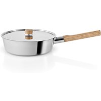 Eva Solo - Nordic Kitchen Sautierpfanne mit Deckel Ø 24 cm, Edelstahl / Eiche von Eva Solo