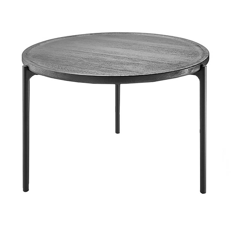 Eva Solo - Savoye Couchtisch Ø 60cm - schwarz/gebeizt/H x Ø 42x60cm/Gestell Aluminium schwarz pulverbeschichtet von Eva Solo