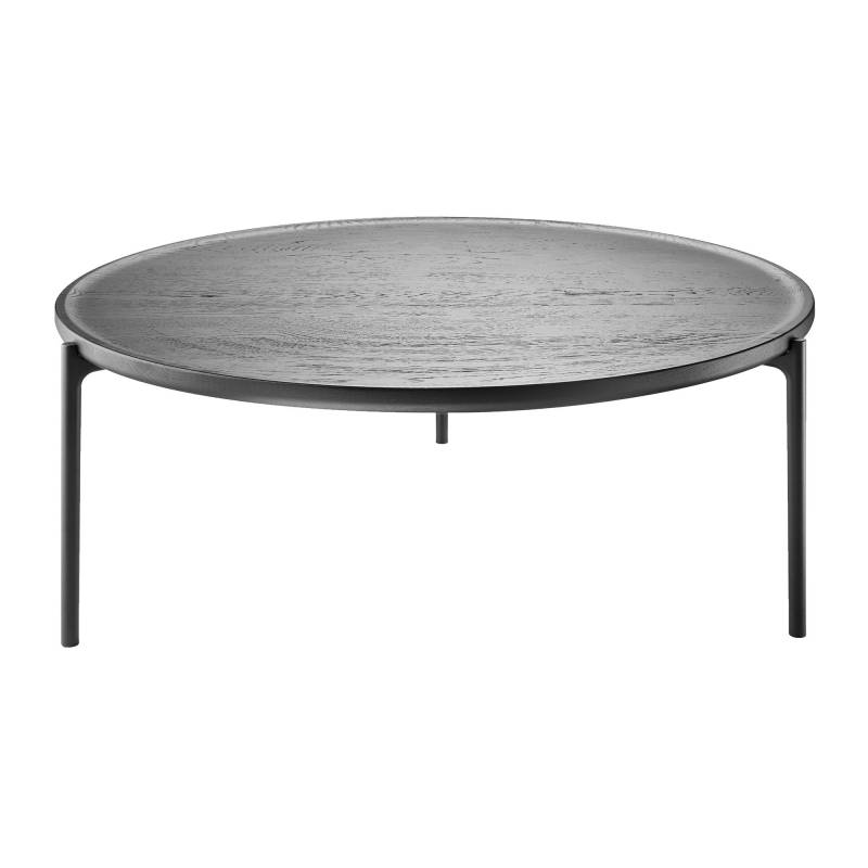 Eva Solo - Savoye Couchtisch Ø 90cm - schwarz/gebeizt/H x Ø 35x90cm/Gestell Aluminium schwarz  pulverbeschichtet von Eva Solo