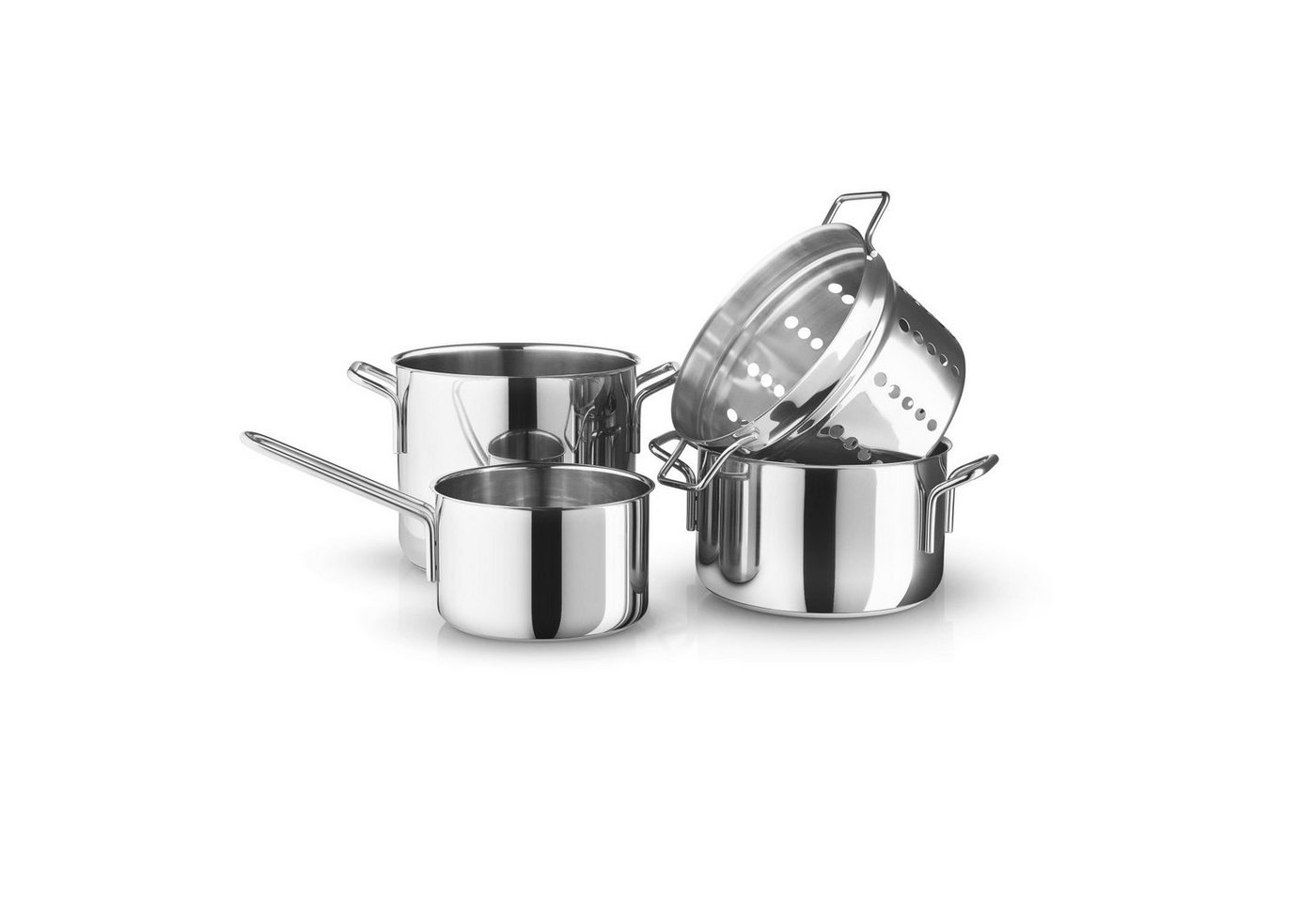 Eva Solo Topf-Set Eva Trio, Edelstahl (4-teilig, 4-tlg), induktionsgeeignet von Eva Solo