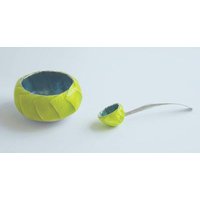 Salzfässchen Mit Löffel Limone/Eis Salzfässchen Mit Löffel Limone/Eis von EvaSoerensenEmaille