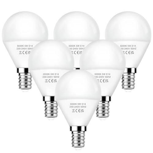 LED Glühbirne E14, 6 Stück 5W E14 LED Warmweiß 3000K Leuchtmittel, 40 Watt Lampen Ersetzt, P45/G45 Tropfenform LED Birne, 220-240V Energiesparlampe, nicht Dimmbar LED Glühbirne E14, 6 Stück 5W E14 LED Warmweiß 3000K Leuchtmittel, 40 Watt Lampen Ersetzt, P45/G45 Tropfenform LED Birne, 220-240V Energiesparlampe, nicht Dimmbar von EvaStary