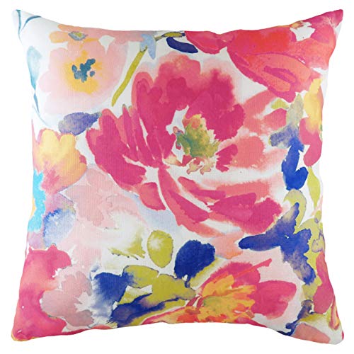 Evans Lichfield Aquarelle Kissen mit Blumenmuster aus Polyester, Mehrfarbig, 43 x 43 cm von Evans Lichfield