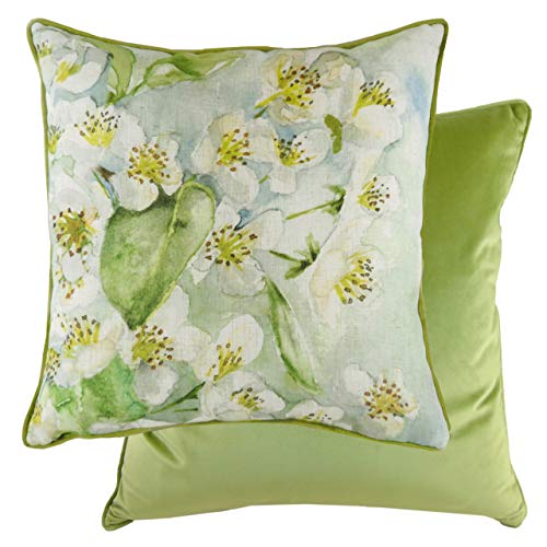 Evans Lichfield Blossoms Pear Kissen mit Füllung aus Polyester, Grün, 43 x 43 cm von Evans Lichfield