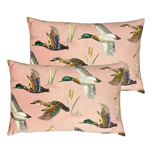 Evans Lichfield Country Duck Pond Kissen, rechteckig, Polyester-Füllung, 40 x 60 cm, Blush, Doppelpack von Evans Lichfield