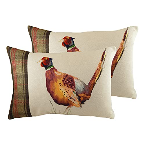 Evans Lichfield Hunter Fasan-Twin Pack-Polyester-gefüllte Kissen, Multi, 40 x 60cm, 2 von Evans Lichfield