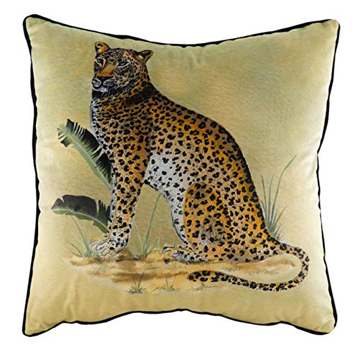 Evans Lichfield Kibale Kissen mit Leopardenmuster, gefüllt, Mehrfarbig, 50 x 50cm, KIBALEO/HF3/MUL von Evans Lichfield