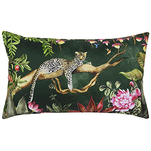 Evans Lichfield Leopard Outdoor-Kissenbezug, Polyester, Wald, 30 x 50cm von Evans Lichfield