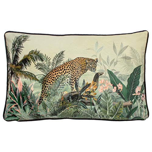 Evans Lichfield Manyara Kissenbezug, Samt, Leopard, 30 x 50cm von Evans Lichfield