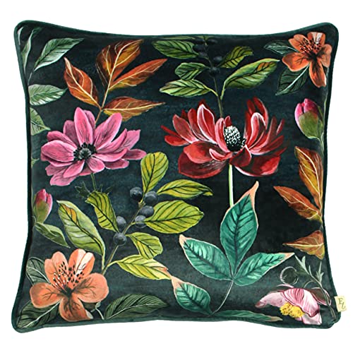 Evans Lichfield Mitternachtsgarten Kissenbezug, Polyester, Winter Floral, 43 x 43cm von Evans Lichfield