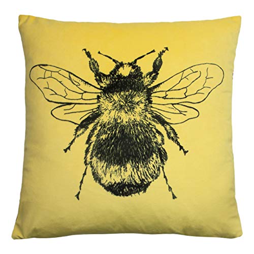 Evans Lichfield Nektar Bee Polyester gefülltes Kissen, Zitrone, 43 x 43cm von Evans Lichfield