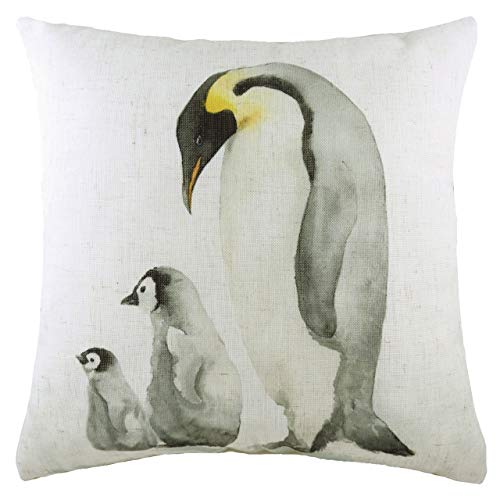 Evans Lichfield Pinguinfamilie Kissen mit Polyester-Füllung, Mehrfarbig, 43 x 33 cm von Evans Lichfield