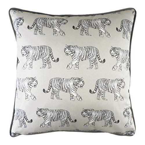 Evans Lichfield Safari Tiger Kissen mit Polyester-Füllung, 43 x 43 cm, Weiß von Evans Lichfield