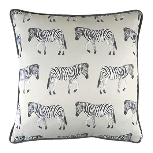 Evans Lichfield Safari Zebra Polyester gefülltes Kissen, Weiß, 45 x 45cm von Evans Lichfield