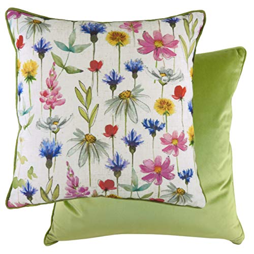 Evans Lichfield Wild Flowers Sophia Kissen, Polyester, gefüllt, Mehrfarbig, 43 x 43 cm von Evans Lichfield