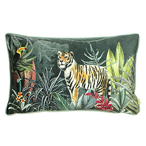 Evans Lichfield Zinara Kissenbezug, Polyester Samt, Tiger, 30 x 50cm von Evans Lichfield