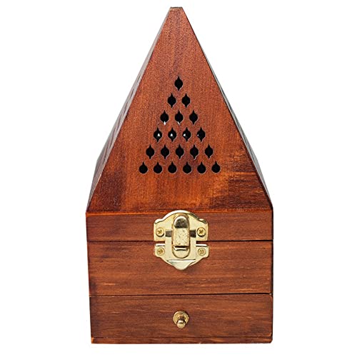 Evarbuild Adlerholz Sandelholz Box Weihrauch RäUcherstäBchen Antiker Aromatherapie Kreative Pyramide Hohl RäUcher Dose von susurrus
