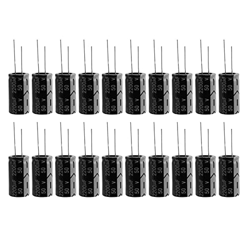 Evarbuild Polarisierte Elektrolytkondensatoren, 2200uF, 50 V, 105 C, 16 x 31 mm, 20 Stück von Evarbuild