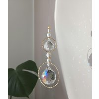Filigraner Sonnenfänger Skandi Gold/Weiß/Beige Suncatcher Geschenk Einzug Sonnenkristall Wanddeko Fensterdeko Lichtfänger Filigraner Sonnenfänger Skandi Gold/Weiß/Beige Suncatcher Geschenk Einzug Sonnenkristall Wanddeko Fensterdeko Lichtfänger von EvasDecoArt