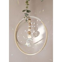 Sonnenfänger Skandi Beige Holz Holzring Suncatcher Holz-/Silikonperlen Sonnenkristall Türkranz Wanddeko Fensterdeko Sonnenfänger Skandi Beige Holz Holzring Suncatcher Holz-/Silikonperlen Sonnenkristall Türkranz Wanddeko Fensterdeko von EvasDecoArt