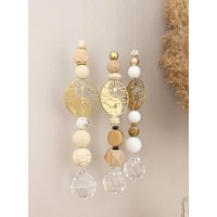 Sonnenfänger Skandi Feng Shui/Jing Jang Gold Suncatcher Deko Fenster Sonnenkristall Sonne Mond Sterne Wanddeko Fensterdeko von EvasDecoArt