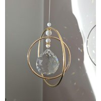 Sonnenfänger Skandi Gold/Beige Boho Deko Suncatcher Sommerdeko Lichtfänger Sonnenkristall Mobile Wanddeko Fensterdeko Sonnenfänger Skandi Gold/Beige Boho Deko Suncatcher Sommerdeko Lichtfänger Sonnenkristall Mobile Wanddeko Fensterdeko von EvasDecoArt