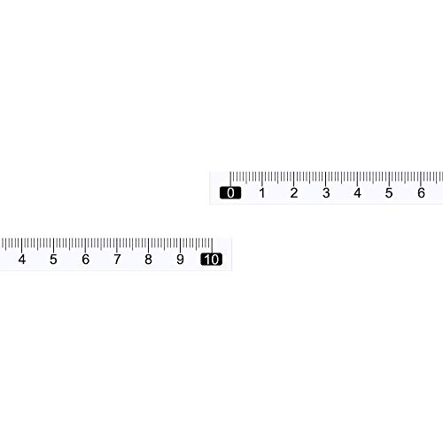 10 Stück Maßband 10 cm von links nach rechts, lesen Sie die Maßbänder auf dem Werkbank-Lineal (transparent) von Evazory