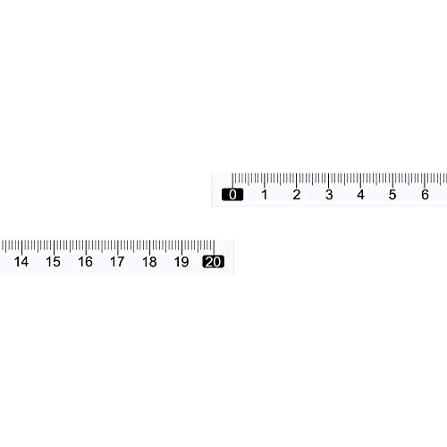 10 Stück Maßband Klebeband 20cm von links nach rechts lesen, Maßband auf dem Werkbank-Lineal kleben (transparent) von Evazory