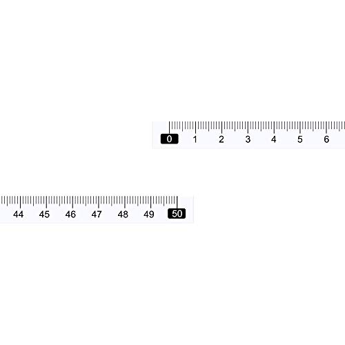 10 Stück Maßband mit selbstklebender Rückseite, 50 cm von links nach rechts, Lesen Sie die Maßbänder auf dem Werkbank-Lineal (weiß) von Evazory