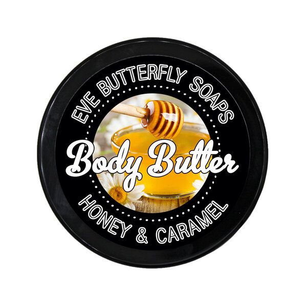 Eve Butterfly Soaps Shea Body Butter "Honey & Caramel" von Eve Butterfly Soaps