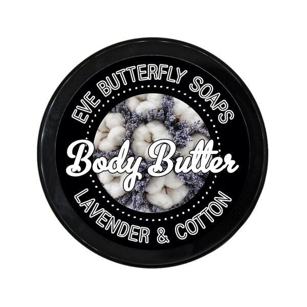 Eve Butterfly Soaps Shea Body Butter "Lavender & Cotton" von Eve Butterfly Soaps