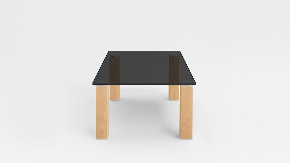 Eve Collection Couchtisch Rimini, ca. 80 x 43 x 80 cm in Rauchglas 12mm von Eve Collection
