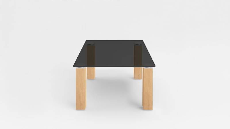 Eve Collection Couchtisch Rimini, ca. 80 x 43 x 80 cm in Rauchglas 12mm von Eve Collection